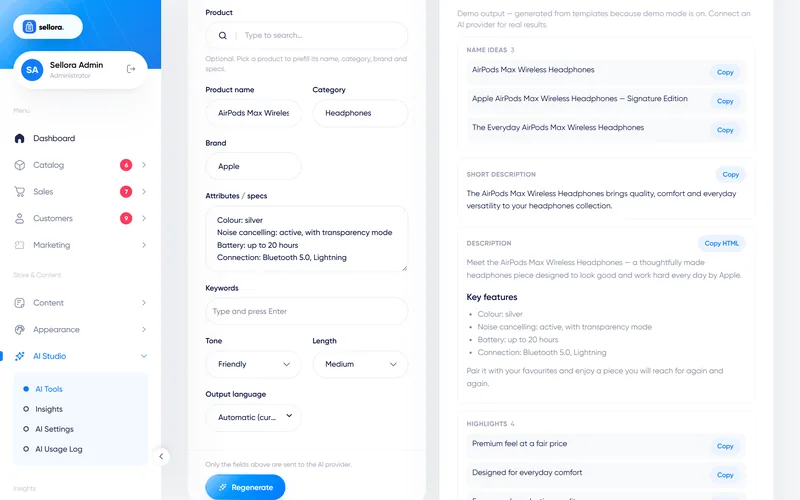 AI product writer