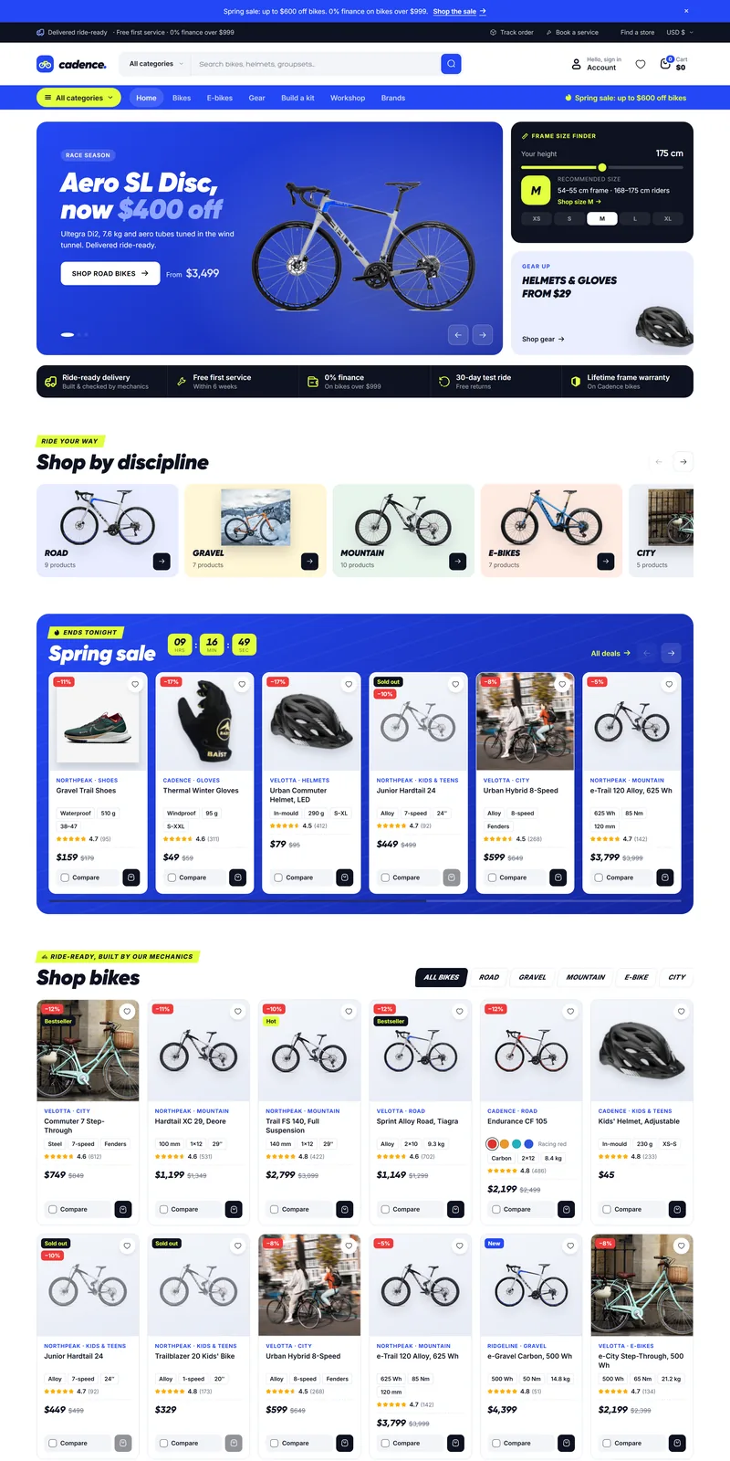 Cadence demo home page