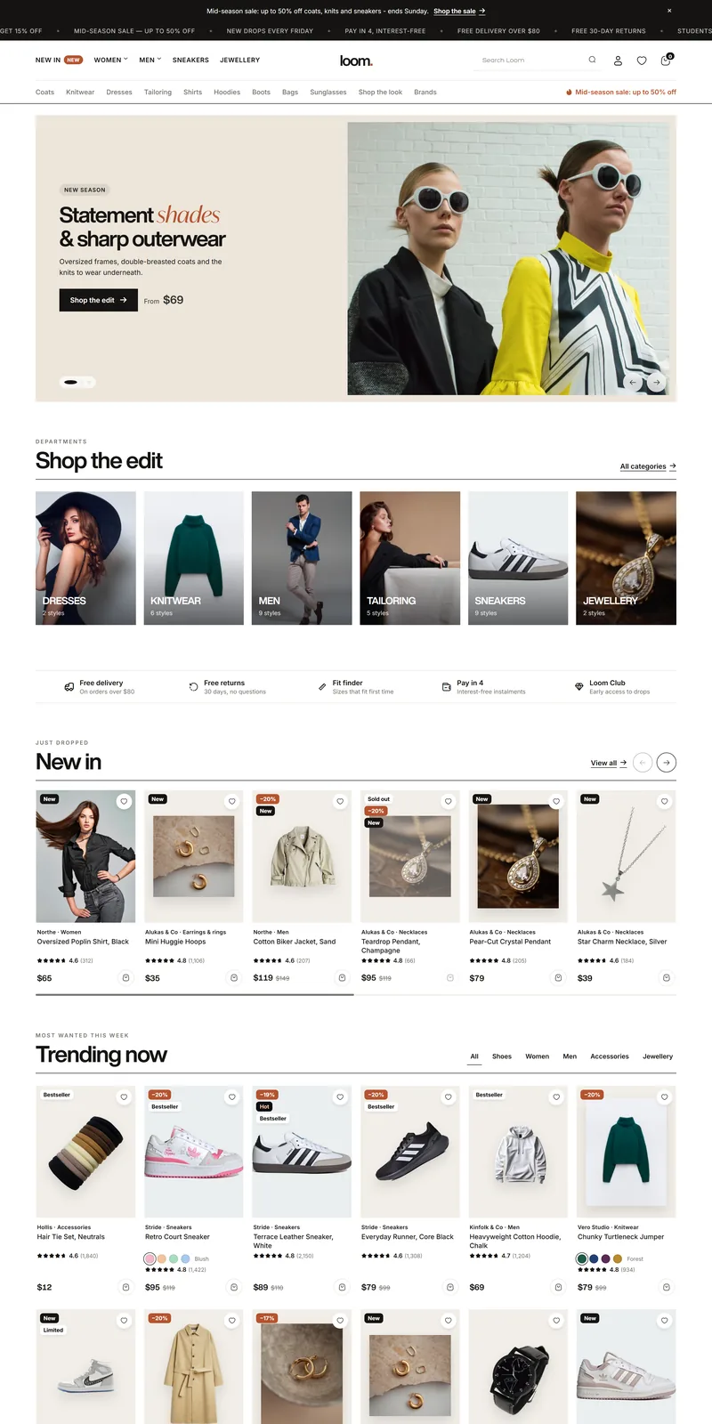 Loom demo home page