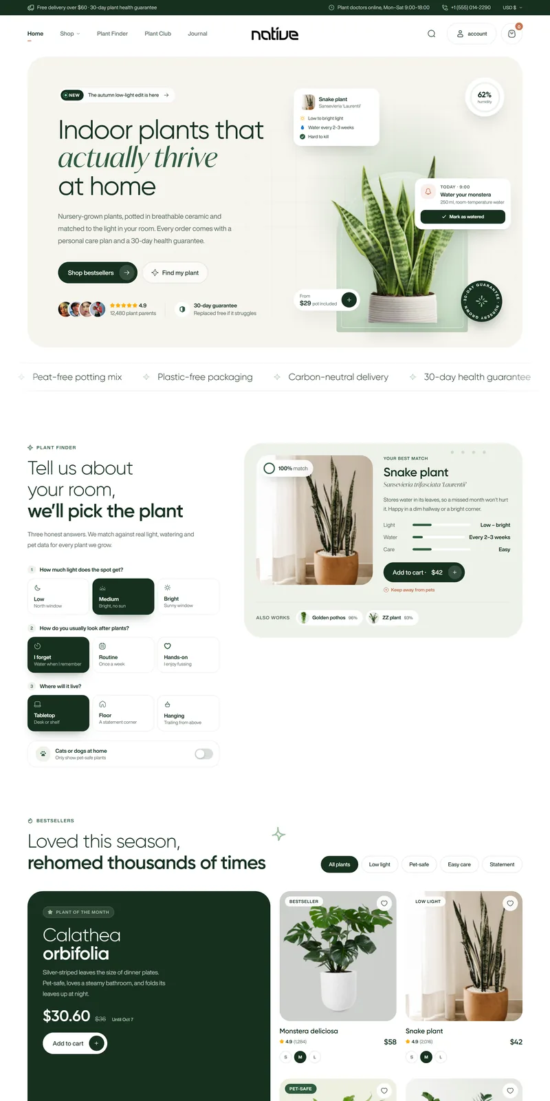 Native demo home page