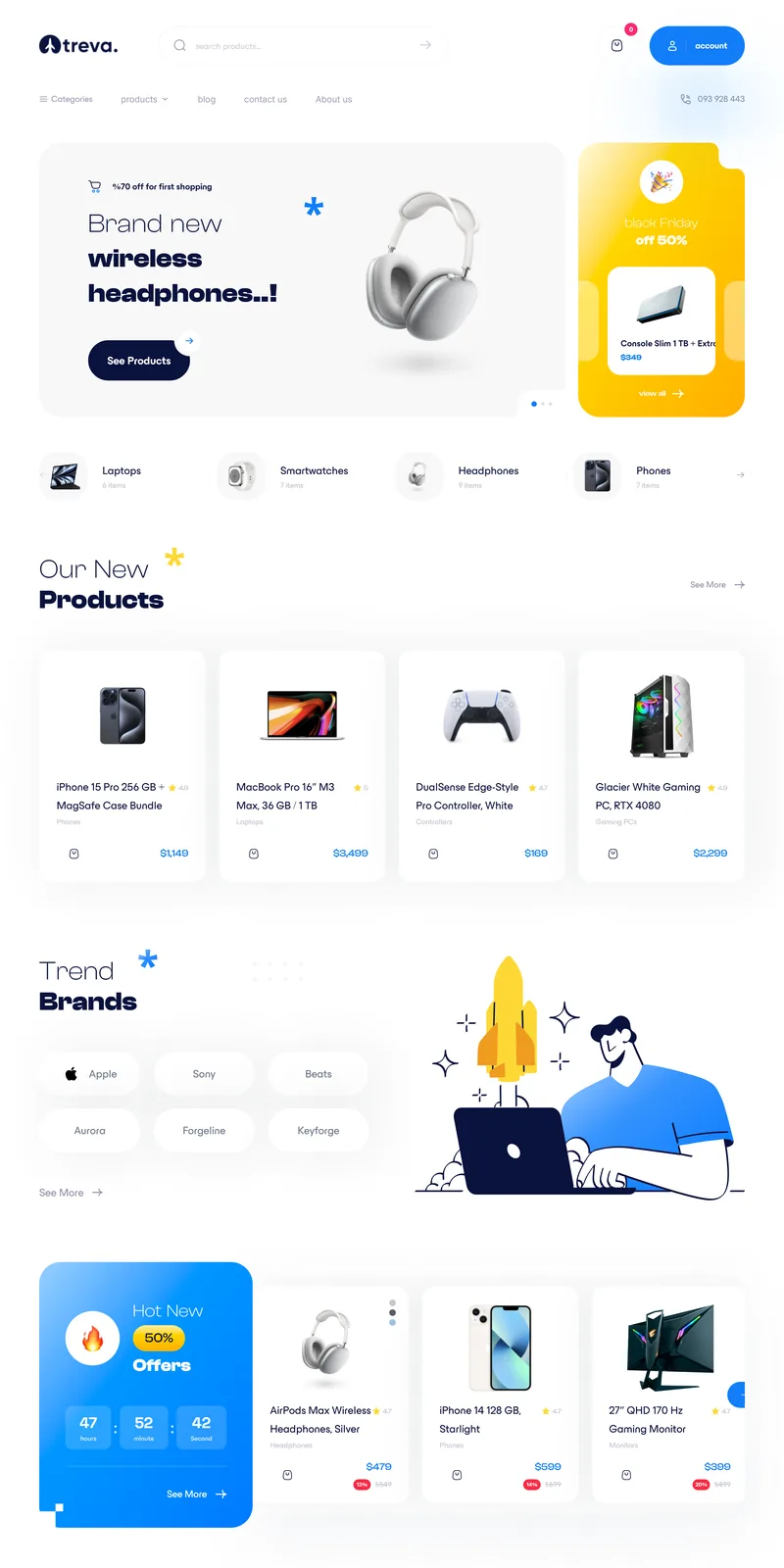 Treva demo home page