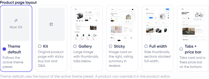 Layout picker