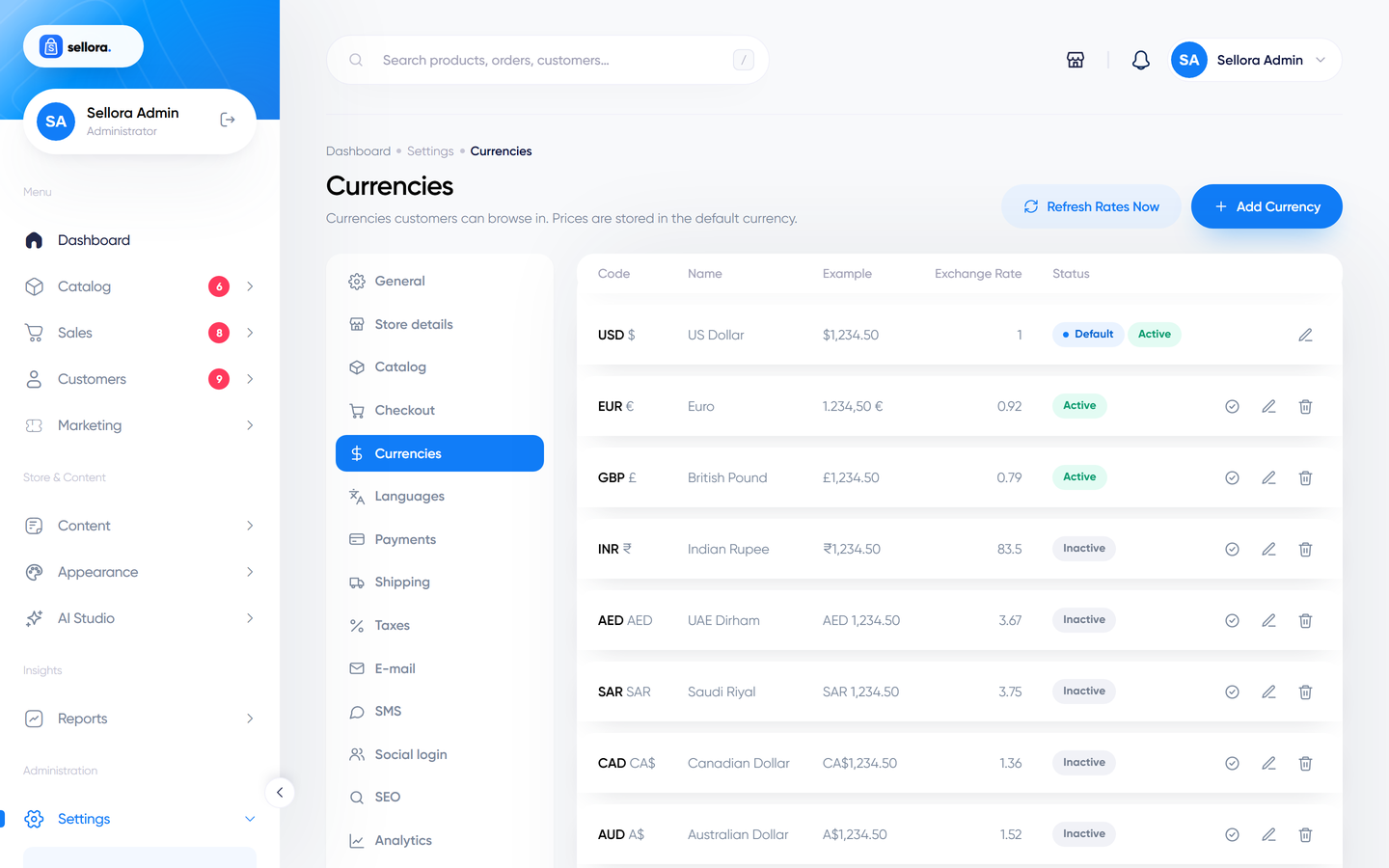 Currencies