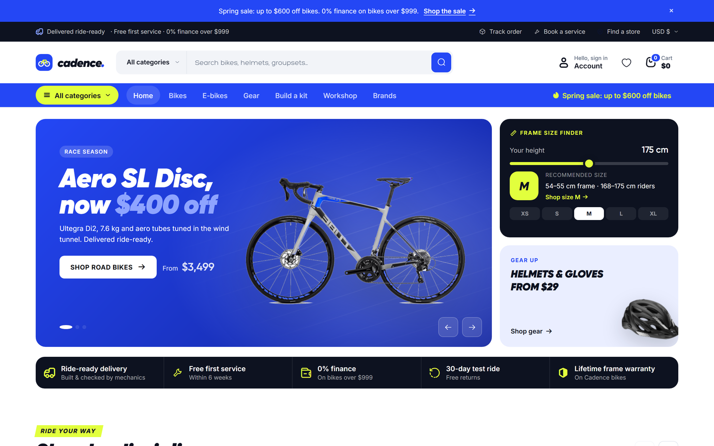 Bicycle preset